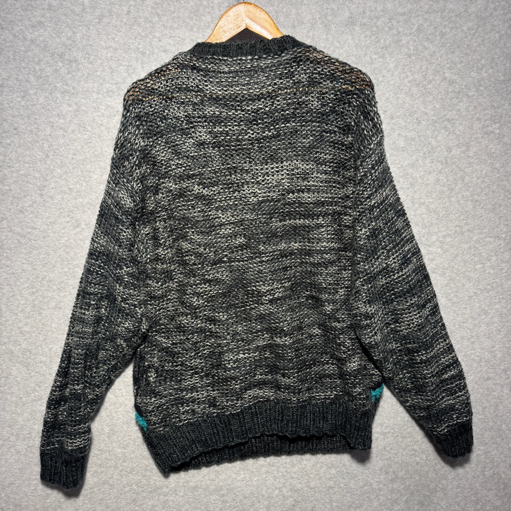 Vintage 80’s Rossini Cozy Knit Crewneck Sweater In Gray — image 4 of 7